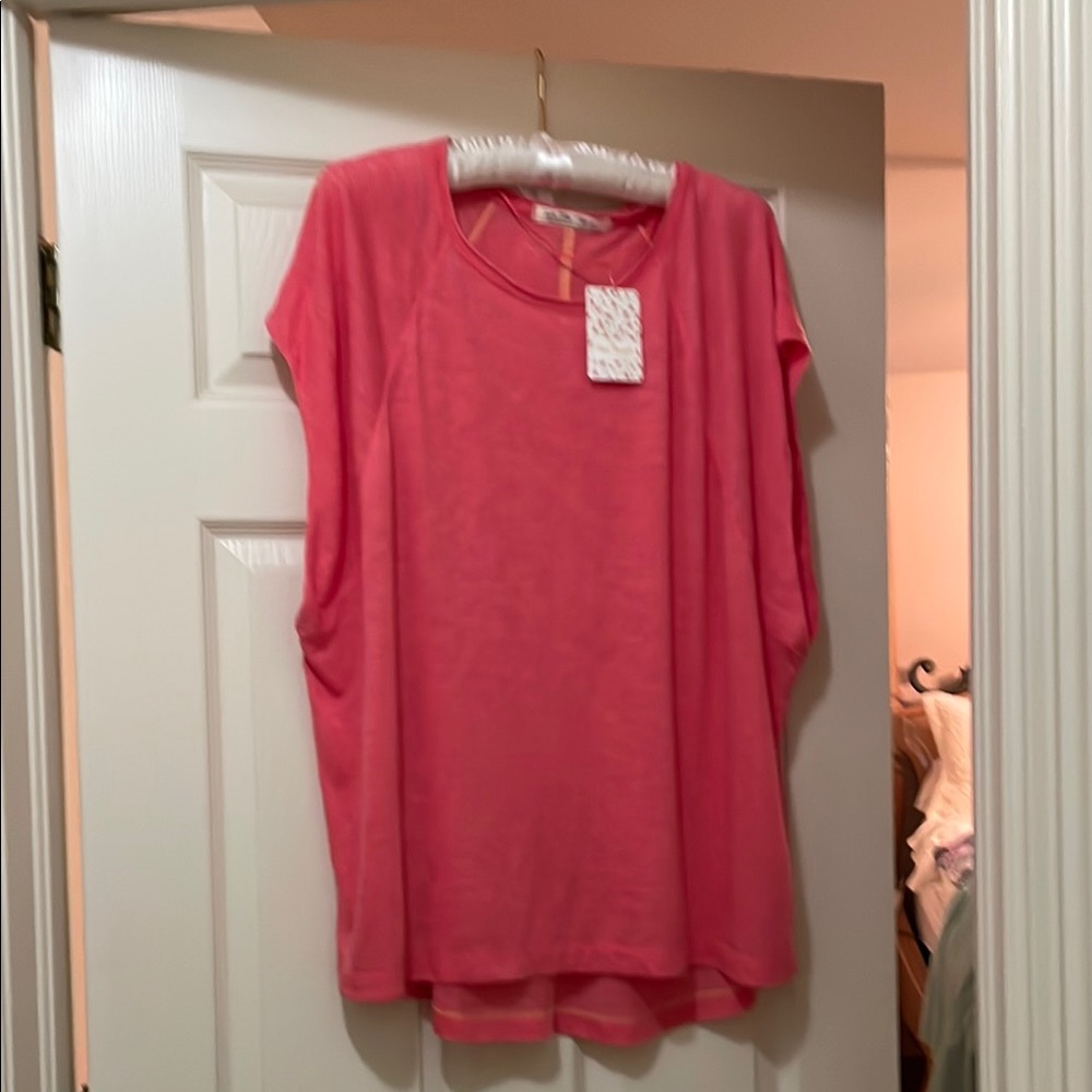 Free People Pink Relaxed Short Sleeve Tee